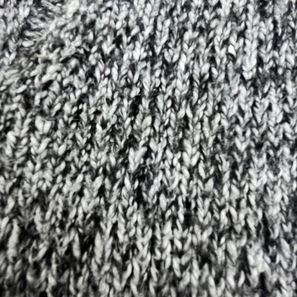 Matilda Jane Sweater Womens Medium Marled Knit Pullover Black Gray V-Neck Dolman - Picture 4 of 10